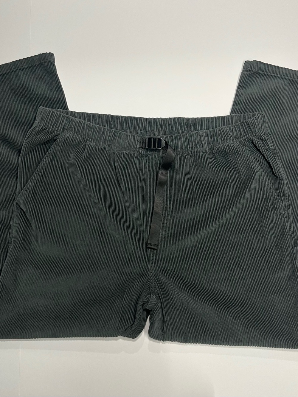 Original Use Men's Corduroy Drawstring Pants in Charcoal